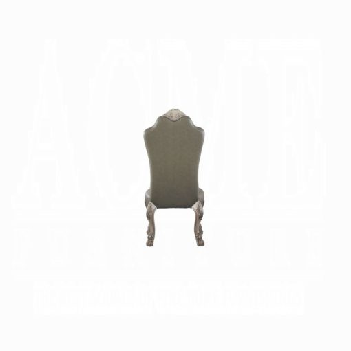 Acme Dresden Vintage Bone White & Synthetic Leather Side Chair - Set of 2 - Image 4
