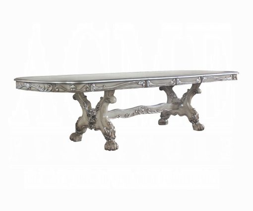 Acme Dresden Vintage Bone White Dining Table - Image 3