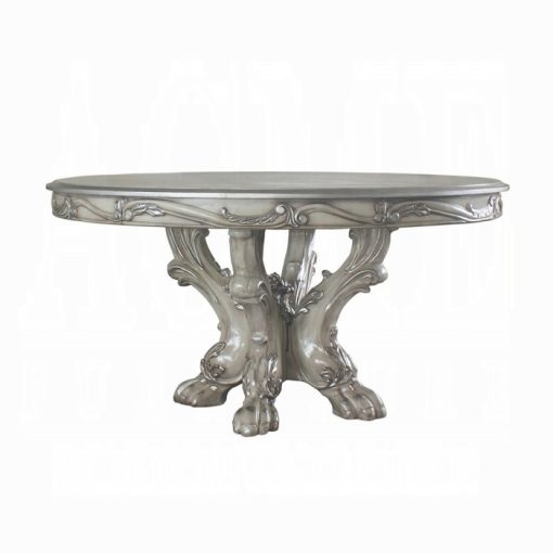 Acme Dresden Vintage Bone White Round Dining Table - Image 2