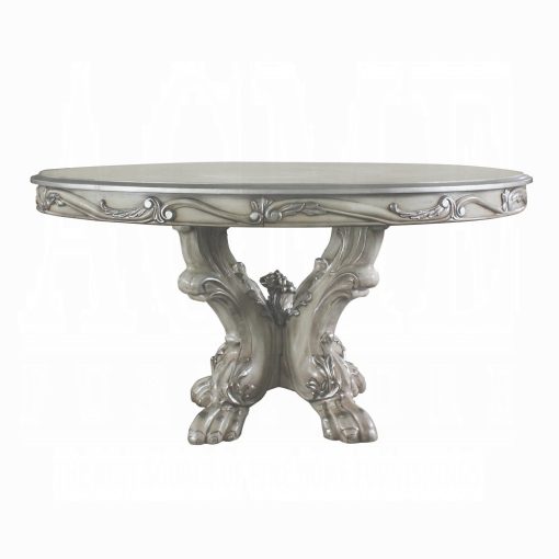 Acme Dresden Vintage Bone White Round Dining Table - Image 3