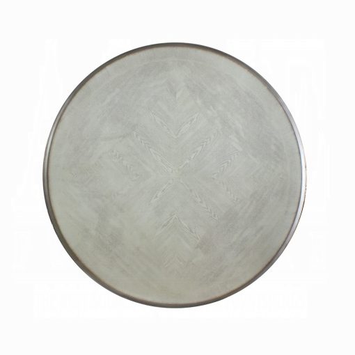Acme Dresden Vintage Bone White Round Dining Table - Image 4
