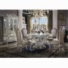 Acme Dresden Vintage Bone White Round Dining Table