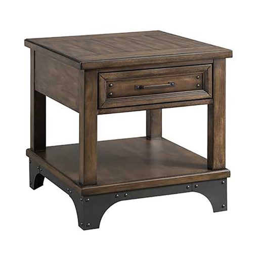 Intercon Whiskey River Gunpowder Grey End Table