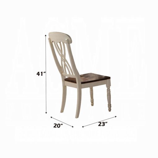 Acme Dylan Buttermilk & Oak Side Chair - Set of 2 - Image 3