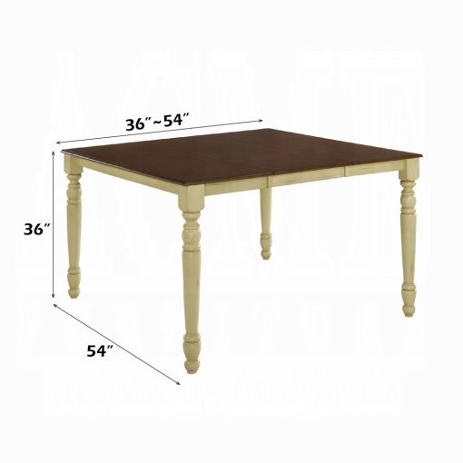 Acme Dylan Buttermilk & Oak Counter Height Table - Image 6
