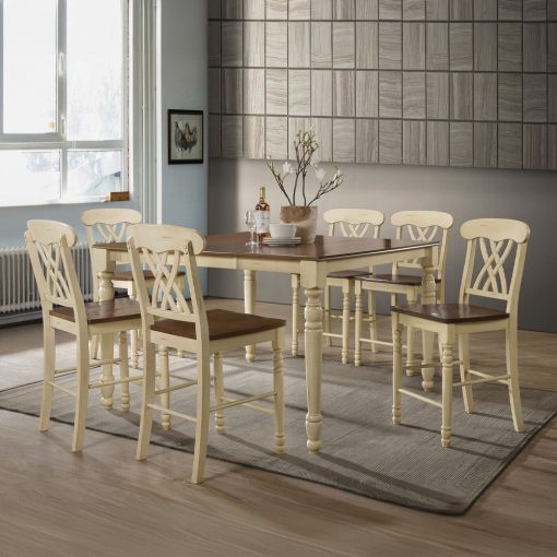 Acme Dylan Buttermilk & Oak Counter Height Table - Image 5