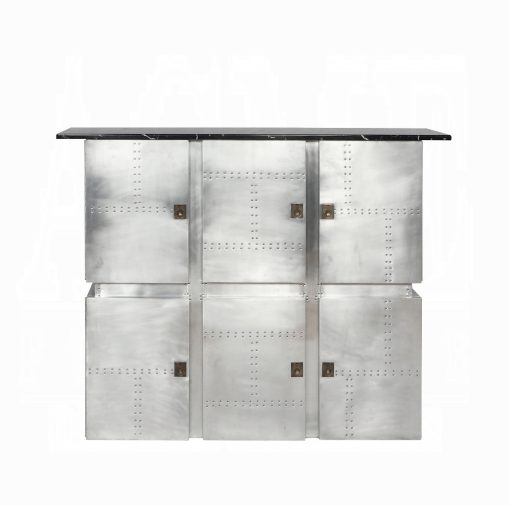 Acme Brancaster Aluminum Bar Table with Marble Top - Image 5