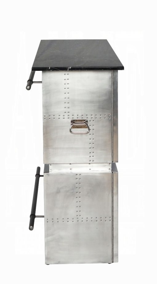 Acme Brancaster Aluminum Bar Table with Marble Top - Image 7