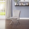 Acme Daire Light Gray Velvet & Chrome Side Chair - Set of 2