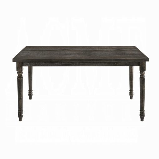 Acme Claudia II Weathered Gray Dining Table - Image 3