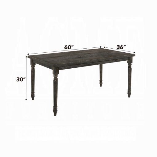Acme Claudia II Weathered Gray Dining Table - Image 7