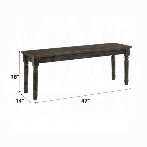 Acme Claudia II Weathered Gray Bench - Image 6