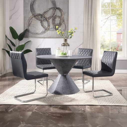 Acme Ansonia Faux Concrete Dining Table - Image 4