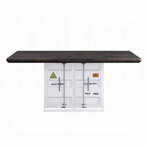 Acme Cargo Antique Walnut & White Dining Table - Image 3