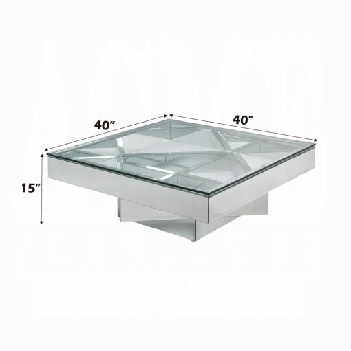 Acme Dominic Square Mirrored Coffee Table - Image 2