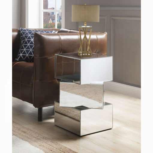 Acme Dominic Mirrored End Table