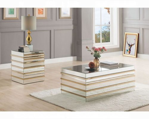 Acme Dominic Rectangular Mirrored Coffee Table