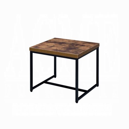 Acme Bob Weathered Oak & Black End Table - Image 2