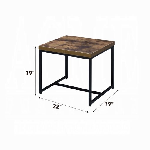 Acme Bob Weathered Oak & Black End Table - Image 6