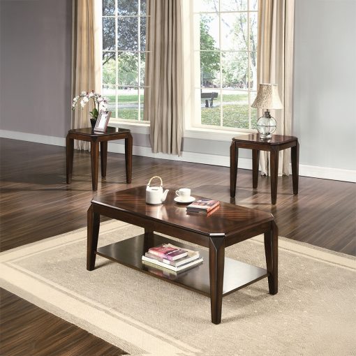 Acme Docila Walnut 3PC Pack Coffee & End Set