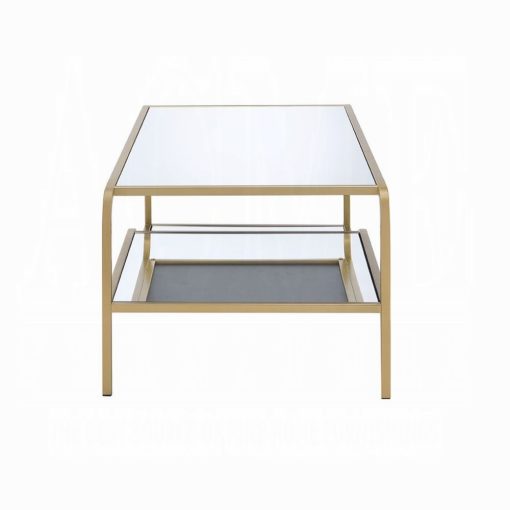 Acme Astrid Mirrored & Gold Coffee Table - Image 5