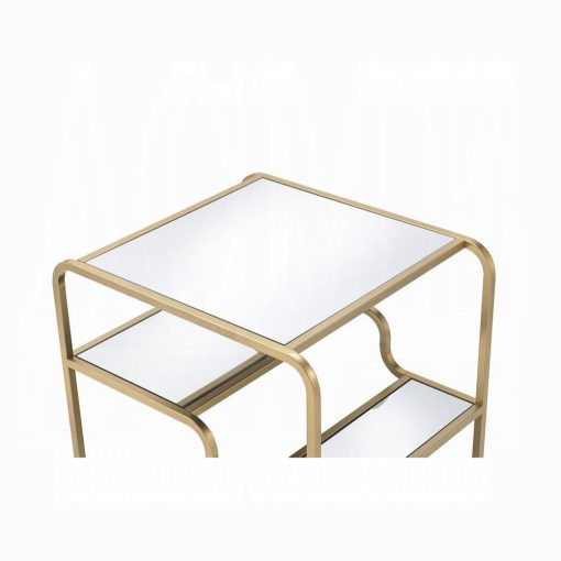 Acme Astrid Mirrored & Gold End Table - Image 6