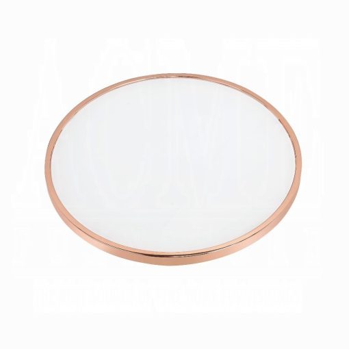Acme Alivia Frosted Glass & Rose Gold Coffee Table - Image 3