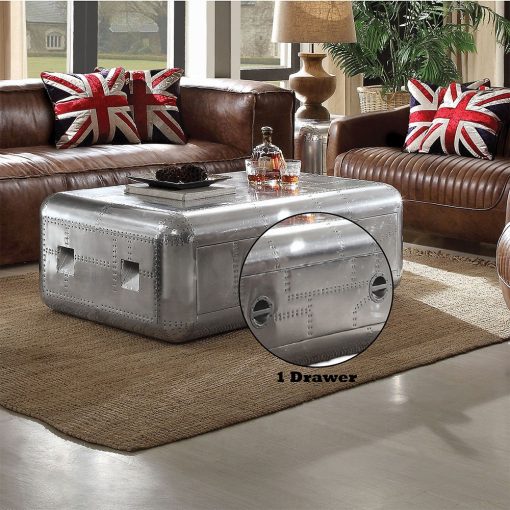Acme Brancaster Aluminum Coffee Table - Image 3