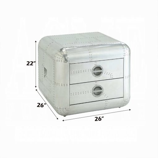 Acme Brancaster Aluminum Square End Table - Image 3
