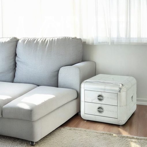Acme Brancaster Aluminum Square End Table - Image 4