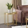 Acme Charrot Clear Glass Top & Gold End Table