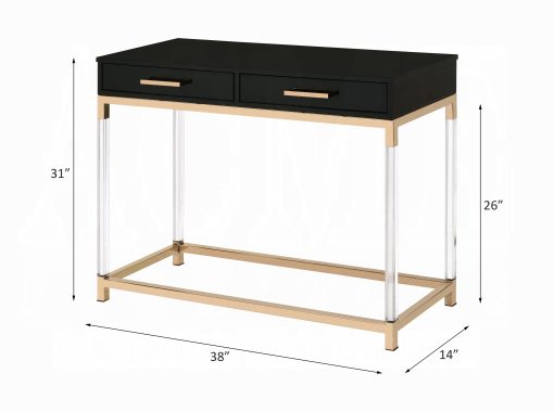 Acme Adiel Black & Gold Sofa Table - Image 4