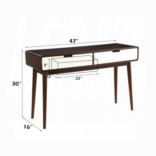 Acme Christa White & Espresso Sofa Table - Image 7