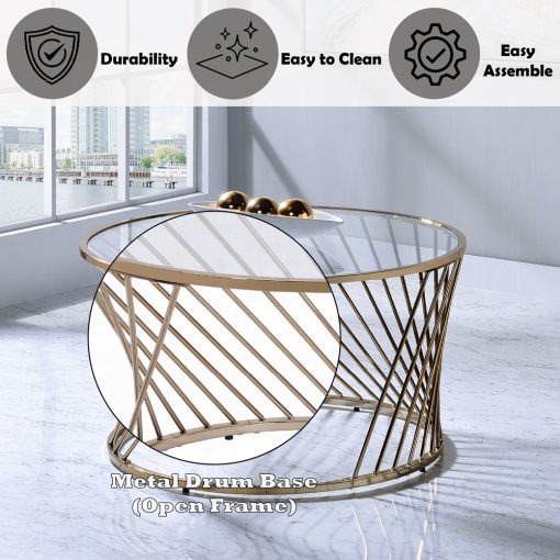 Acme Bluelipe Champagne Coffee Table - Image 6