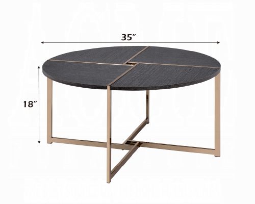 Acme Bromia Black & Champagne Coffee Table