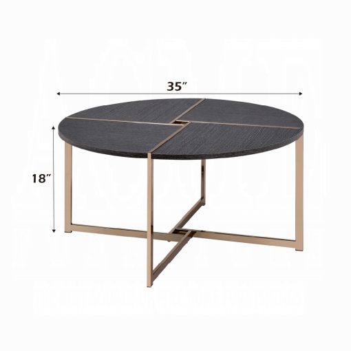 Acme Bromia Black & Champagne Coffee Table