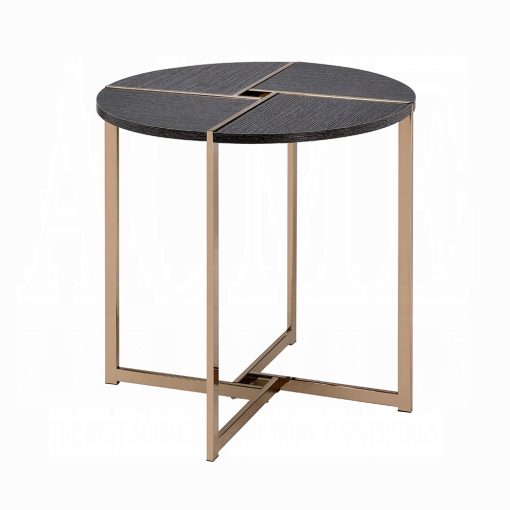 Acme Bromia Black & Champagne End Table