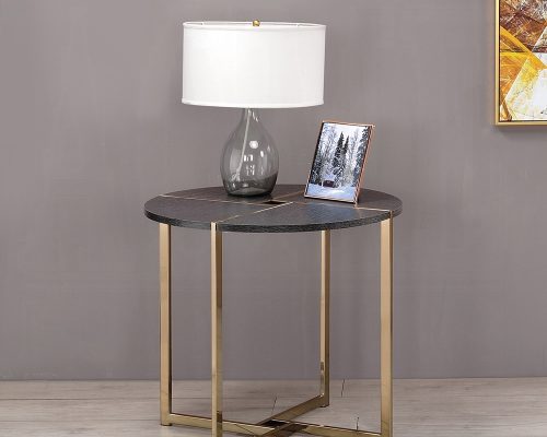 Acme Bromia Black & Champagne End Table