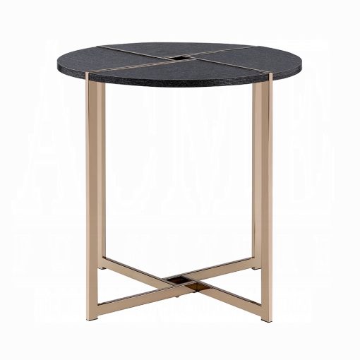 Acme Bromia Black & Champagne End Table