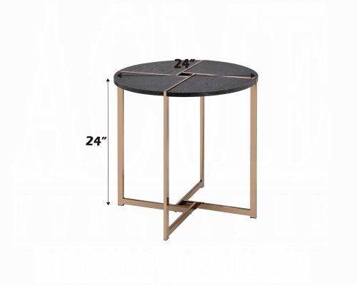Acme Bromia Black & Champagne End Table