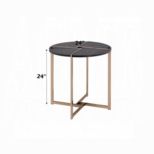 Acme Bromia Black & Champagne End Table
