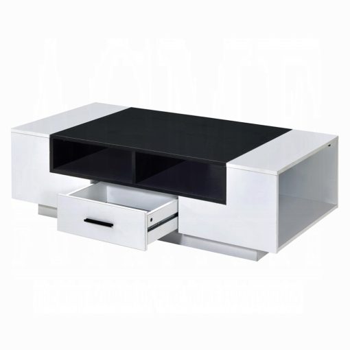 Acme Armour White & Black Coffee Table - Image 4