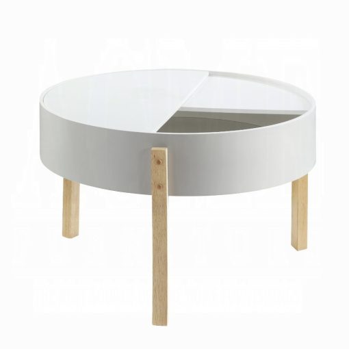 Acme Bodfish White & Natural Coffee Table - Image 4