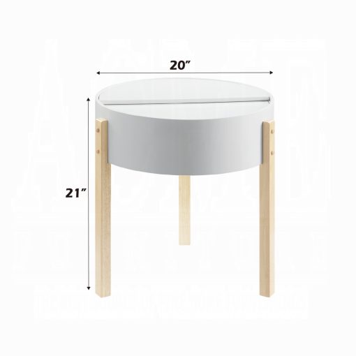 Acme Bodfish White & Natural End Table - Image 5