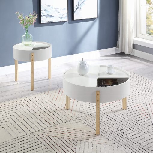 Acme Bodfish White & Natural End Table - Image 6