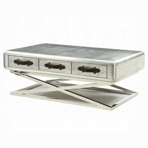 Acme Brancaster Aluminum Rectangular Coffee Table - Image 2