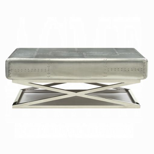 Acme Brancaster Aluminum Rectangular Coffee Table - Image 6