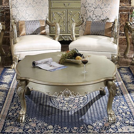 Acme Dresden II Gold Patina & Bone Coffee Table - Image 3