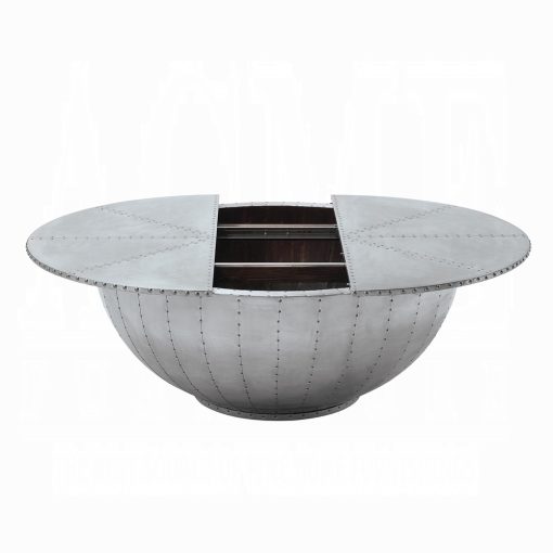 Acme Brancaster Aluminum Drum Coffee Table - Image 4