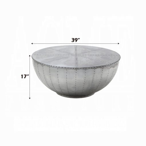 Acme Brancaster Aluminum Drum Coffee Table - Image 7